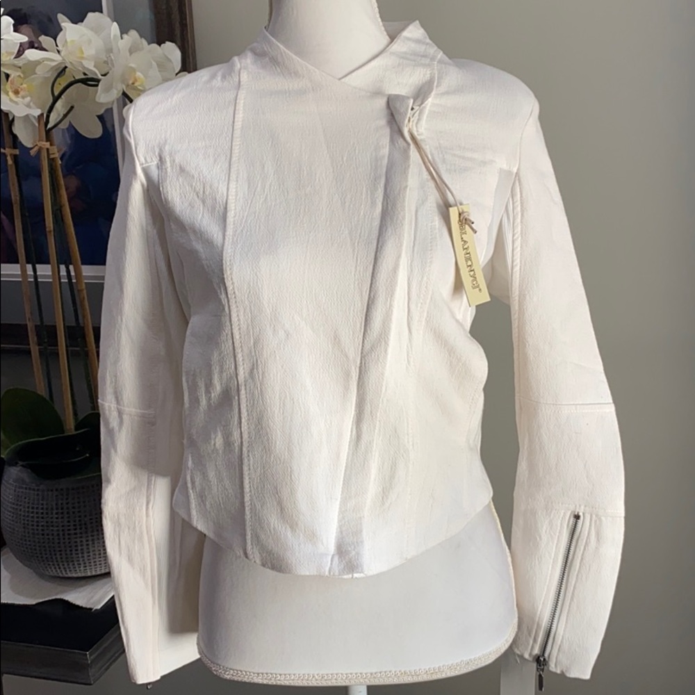 BLANKNYC Mesh Detail Crepe Jacket Windy City Small - Picture 10 of 12